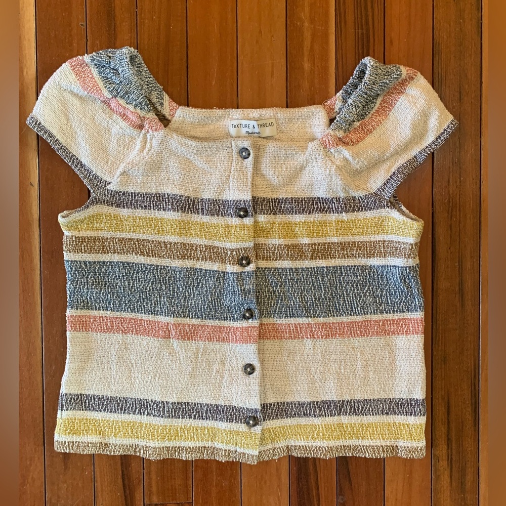 Madewell (Texture And Thread) Button-Front Top In… - image 5